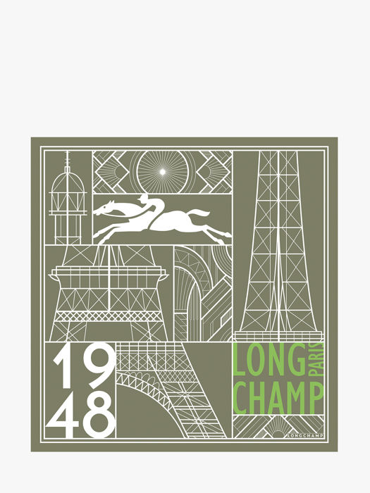 Longchamp Soie gots Sjaal Groen